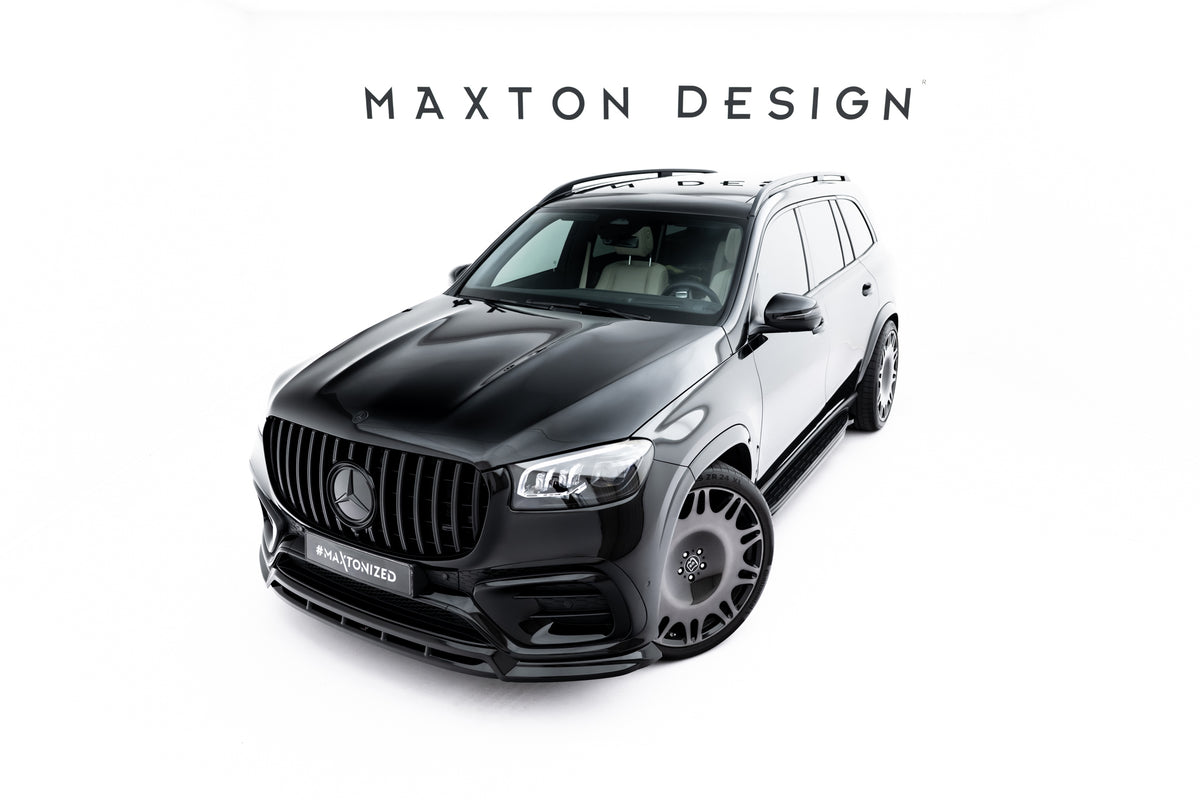 Street+ Spoilerlippe Front Ansatz passend für Mercedes-Benz GLS AMG-Line X167 Facelift schwarz Hochglanz – Ansicht 1