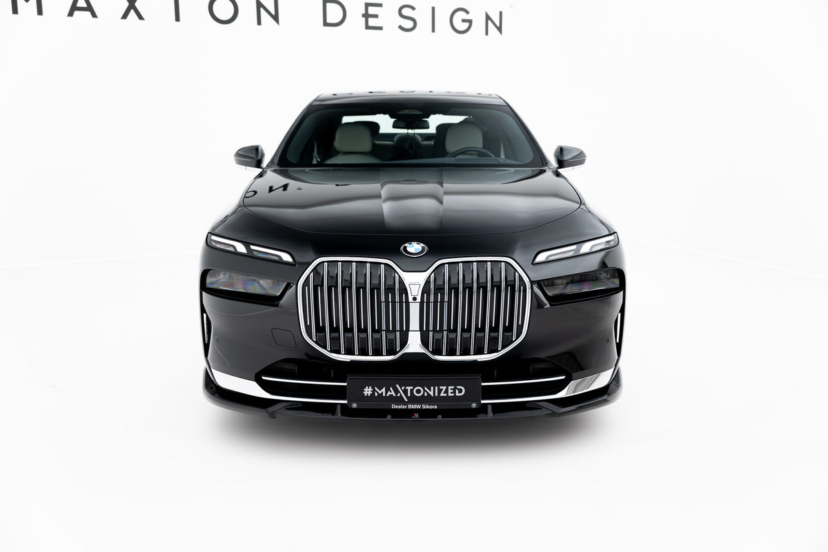 Street+ Spoilerlippe Front Ansatz V.1 passend für BMW 7 G70 schwarz Hochglanz – Ansicht 1