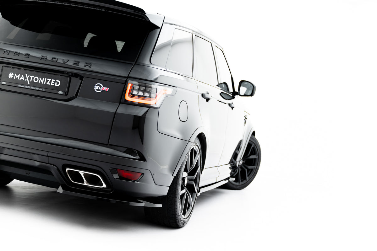 Heck Ansatz Flaps Diffusor passend für Land Rover Range Rover SVR Mk2 Facelift schwarz Hochglanz – Ansicht 2