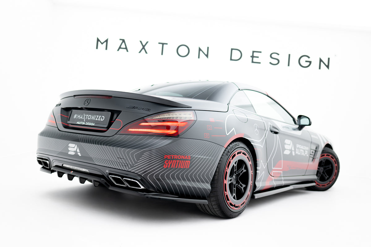 Street+ Mittlerer Diffusor RACE passend für Mercedes-Benz SL 63 AMG R231 schwarz Hochglanz – Ansicht 1