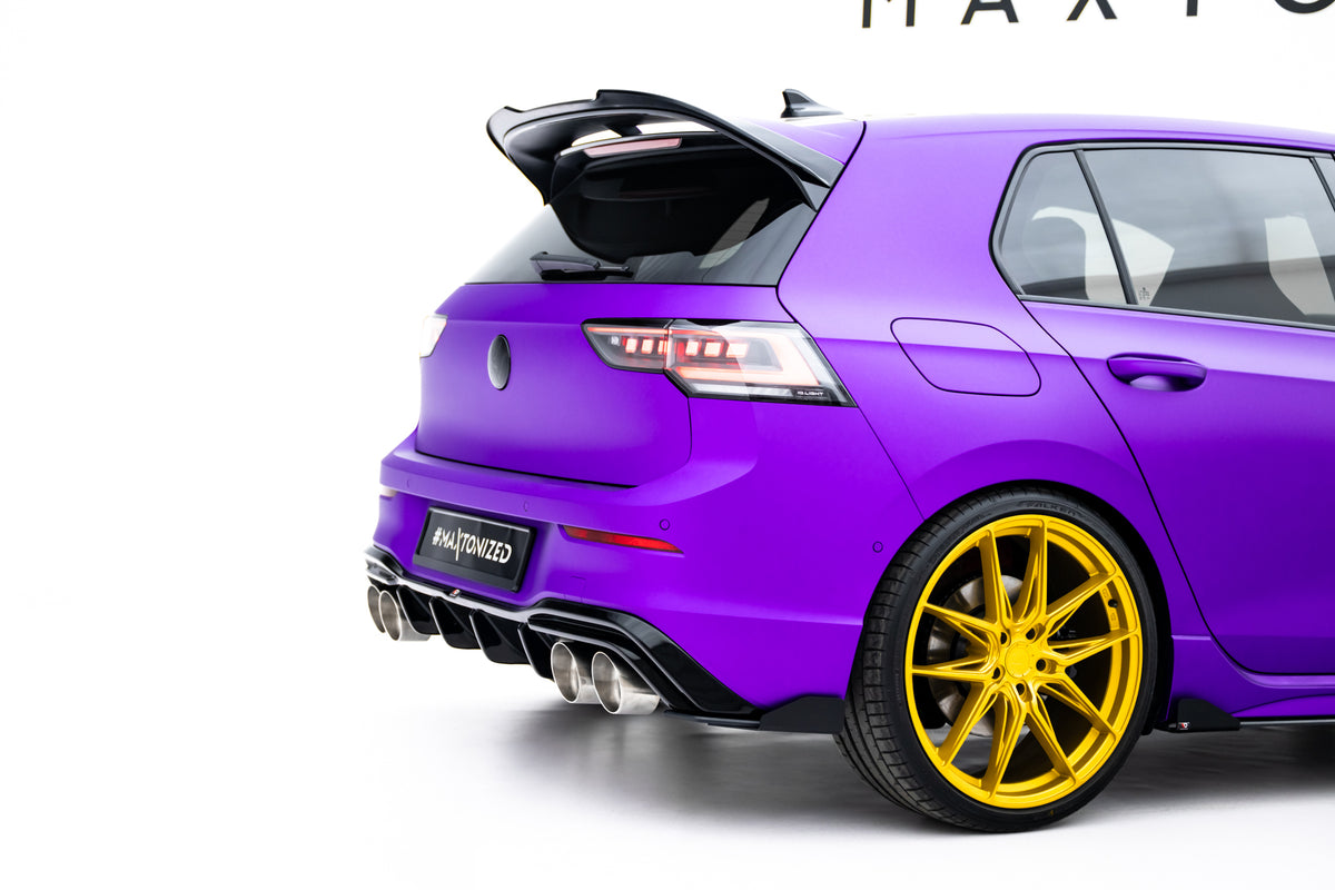 Hintere Seiten Flaps V.2 passend für VW Golf R Hatchback Mk8 / Mk8 Facelift schwarz Hochglanz – Ansicht 2