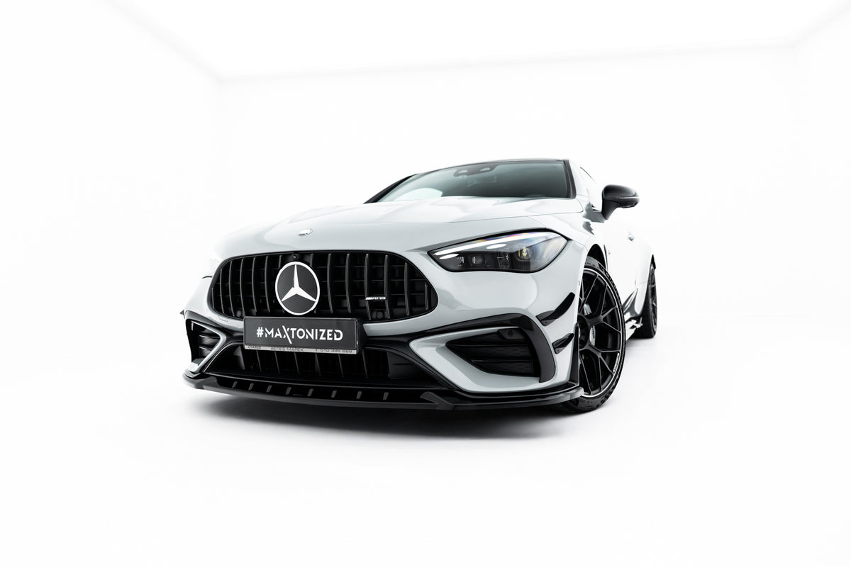 Street+ Spoilerlippe Front Ansatz passend für Mercedes-AMG CLE 53 Aero C236 schwarz Hochglanz – Ansicht 6