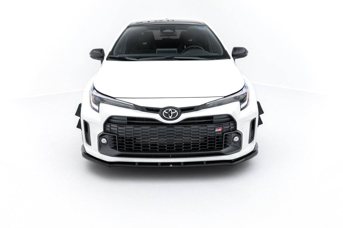 Street+ Spoilerlippe Front Ansatz V.1 passend für Toyota GR Corolla Mk12 schwarz Hochglanz – Ansicht 4