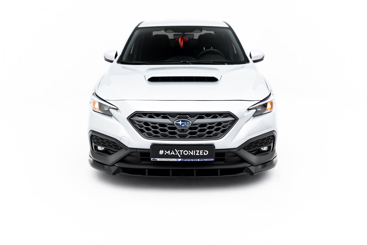 Street+ Spoilerlippe Front Ansatz V.1 passend für Subaru WRX STI Mk2 schwarz Hochglanz – Ansicht 1