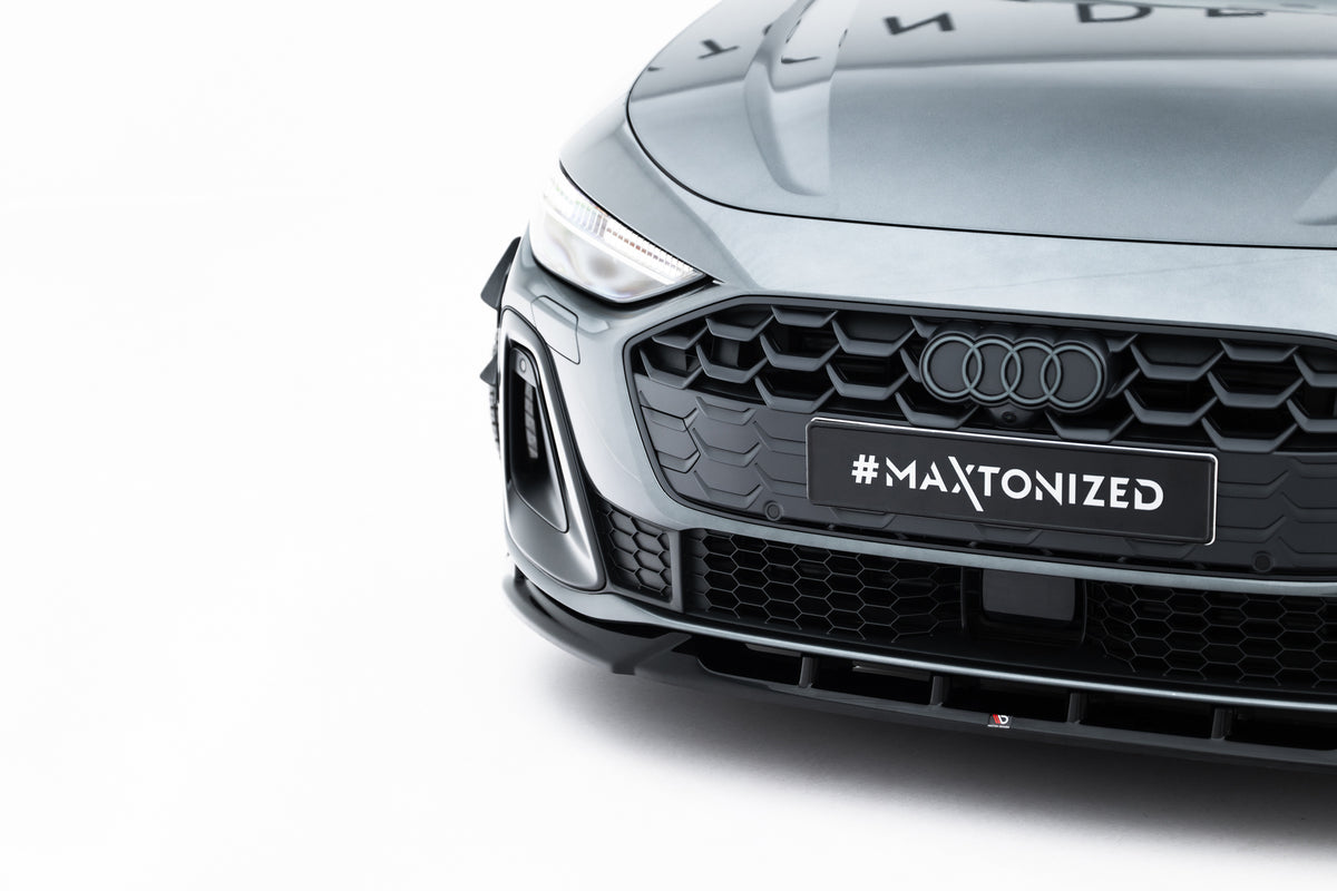 Street+ Spoilerlippe Front Ansatz V.2 passend für Audi A5 S-Line / S5 Limousine / Avant B10 schwarz Hochglanz – Ansicht 3