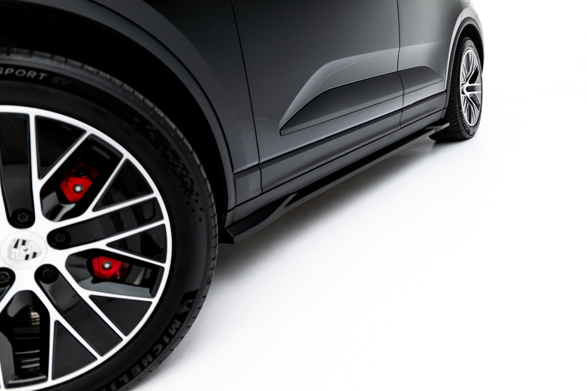 Street+ Seitenschweller Leisten passend für Porsche Macan EV Mk1 schwarz Hochglanz – Ansicht 5