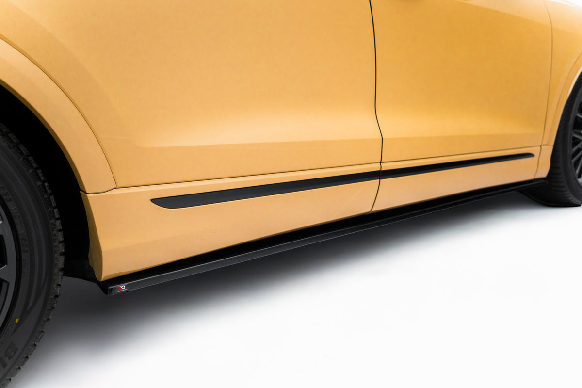 Street+ Seitenschweller Leisten passend für V.1 passend für Audi Q8 S-line / SQ8 Mk1 Facelift schwarz Hochglanz – Ansicht 1