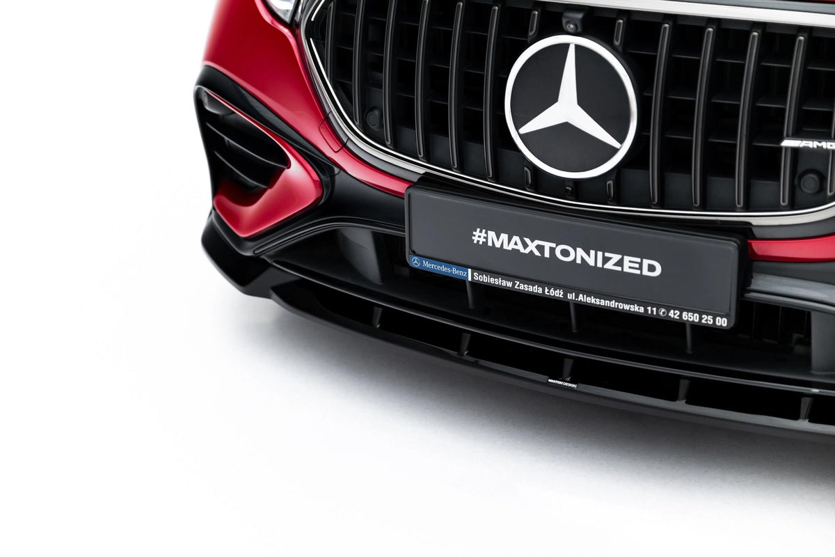Street+ Spoilerlippe Front Ansatz passend für Mercedes-AMG E53 Limousine / Kombi W214 schwarz Hochglanz – Ansicht 4