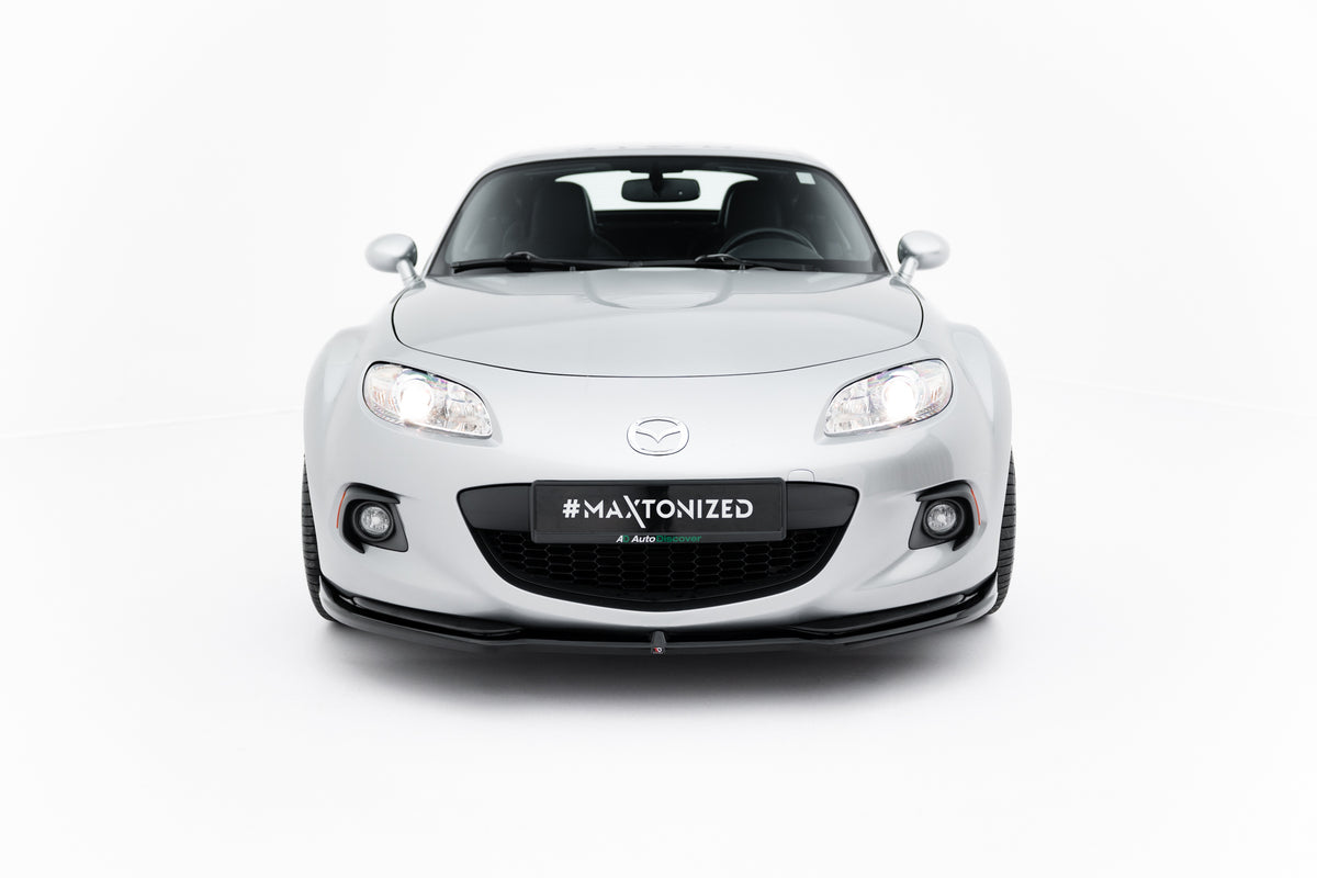 Street+ Spoilerlippe Front Ansatz passend für Mazda MX-5 Mk3 (NC) Facelift schwarz Hochglanz – Ansicht 3