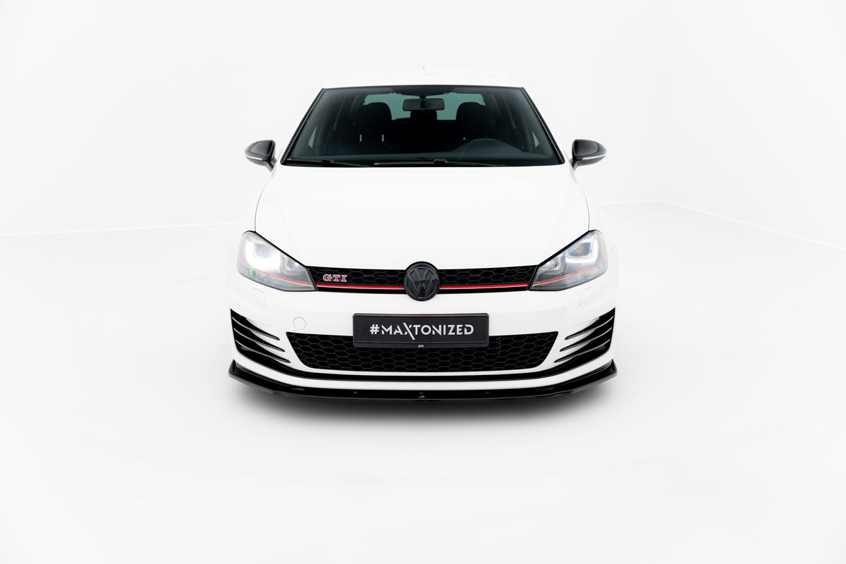 Street+ Spoilerlippe Front Ansatz V.1 passend für VW Golf GTI / GTD Mk7  schwarz Hochglanz – Ansicht 1