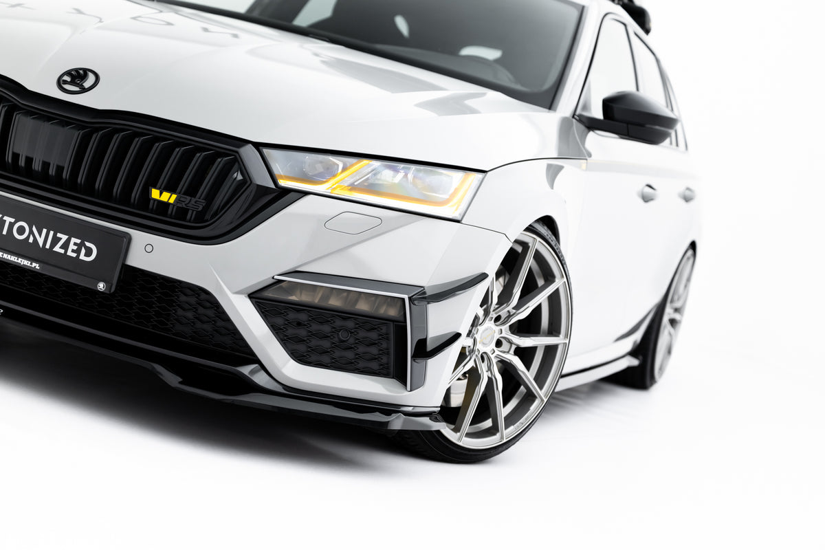 Stoßstangen Flaps Wings vorne Canards passend für Skoda Octavia RS Mk4 – Ansicht 1