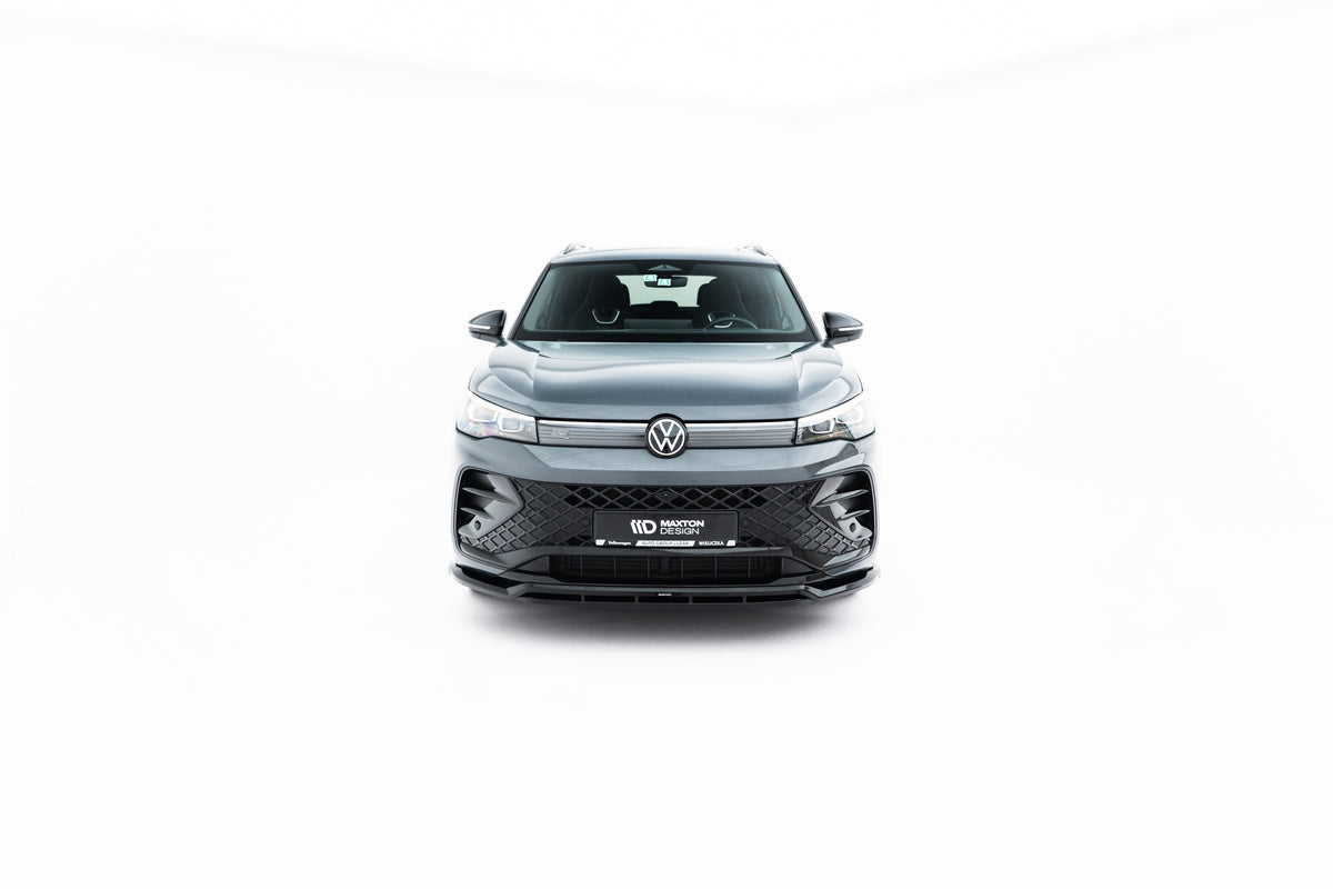 Street+ Spoilerlippe Front Ansatz V.2 passend für VW Tiguan R-Line Mk3  schwarz Hochglanz – Ansicht 5