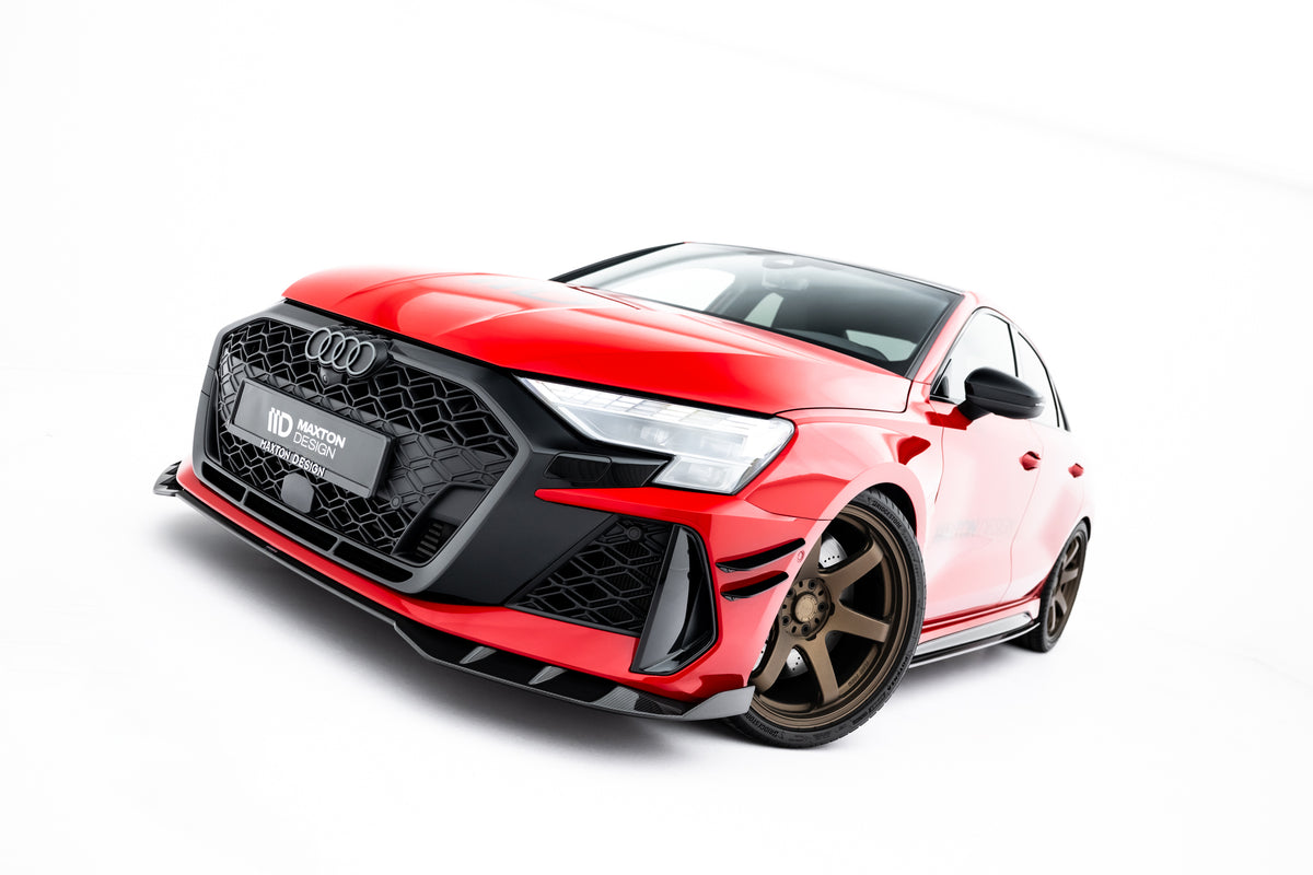 Prepreg Carbon Fiber Street+ Spoilerlippe Front Ansatz passend für Audi RS3 Limousine / Sportback 8Y Facelift – Ansicht 6
