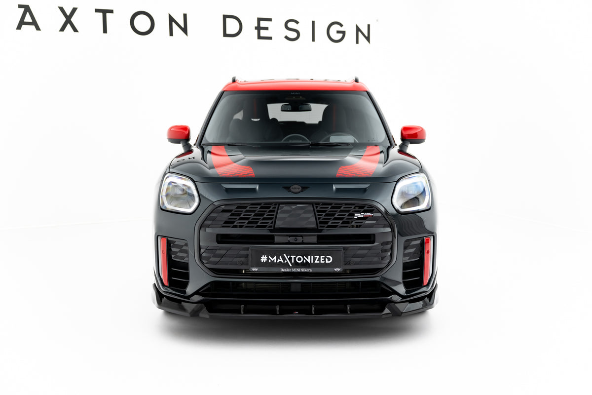 Street+ Spoilerlippe Front Ansatz passend für Mini Countryman JCW U25 schwarz Hochglanz – Ansicht 4
