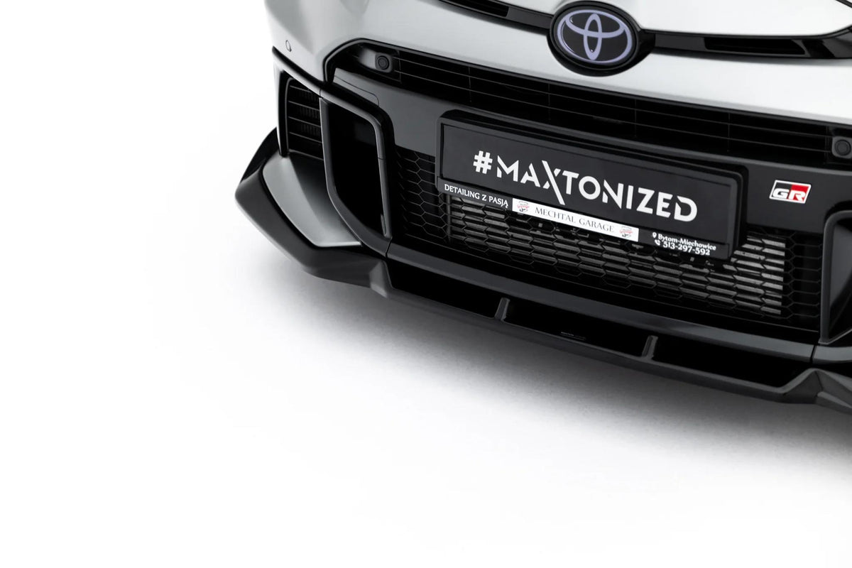 Street+ Spoilerlippe Front Ansatz V.2 passend für Toyota GR Yaris Mk4 Facelift schwarz Hochglanz – Ansicht 5