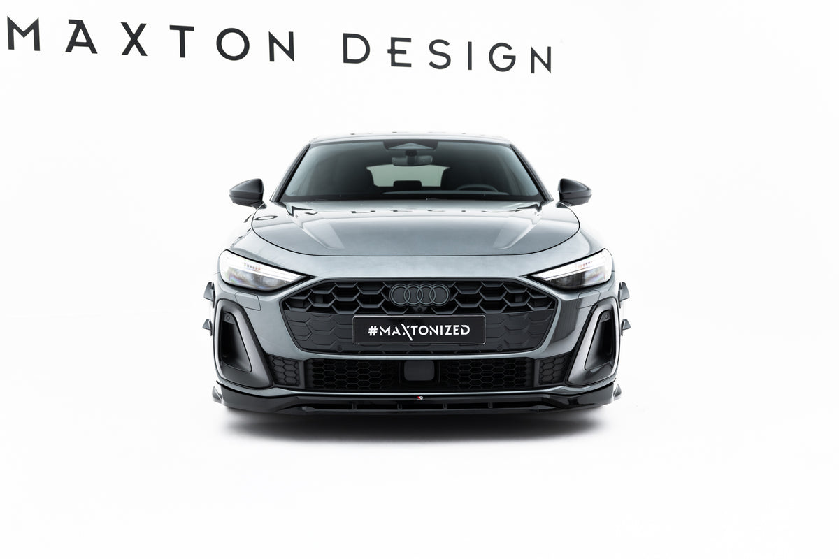 Street+ Spoilerlippe Front Ansatz V.1 passend für Audi A5 S-Line / S5 Limousine / Avant B10 schwarz Hochglanz – Ansicht 5