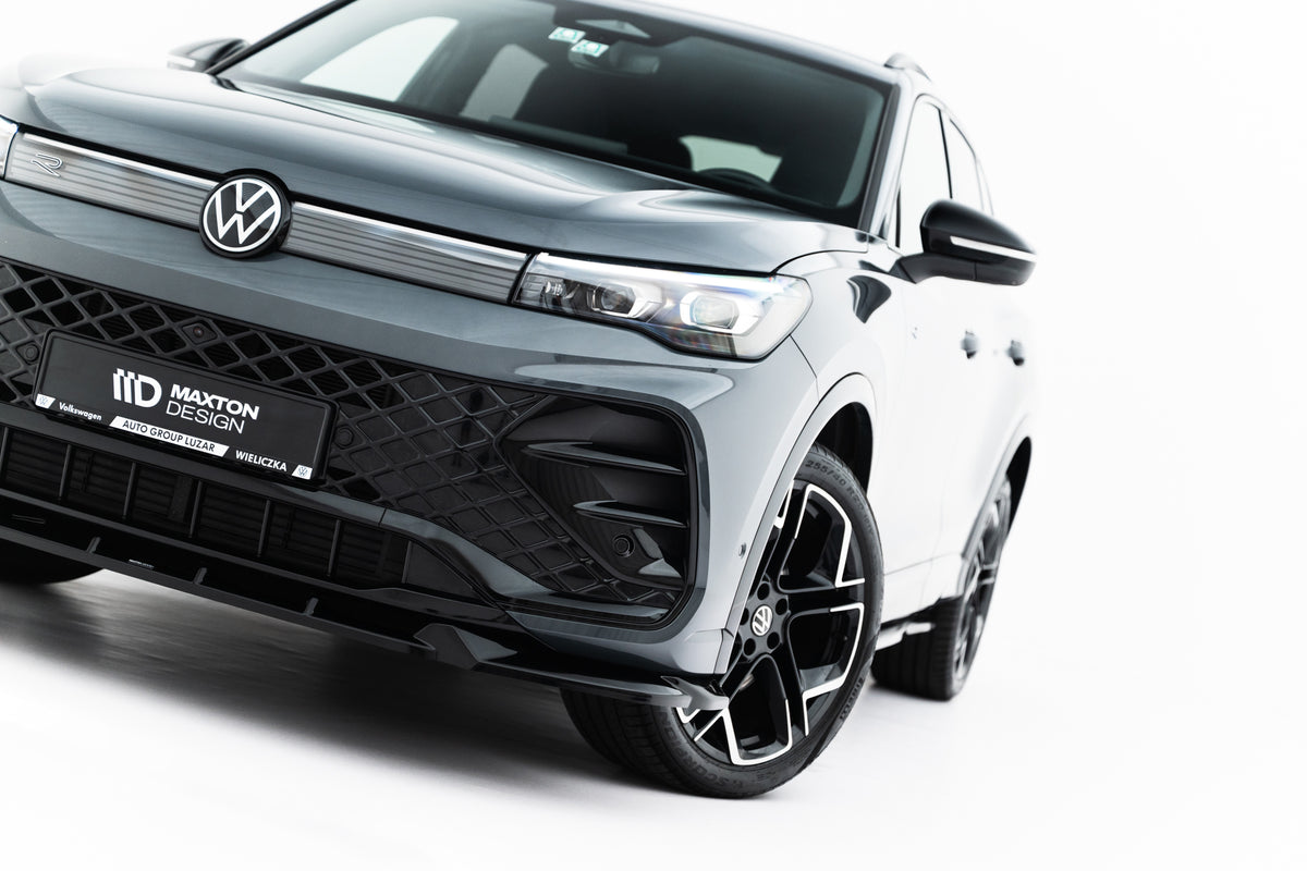 Street+ Spoilerlippe Front Ansatz V.1 passend für VW Tiguan R-Line Mk3  schwarz Hochglanz – Ansicht 6
