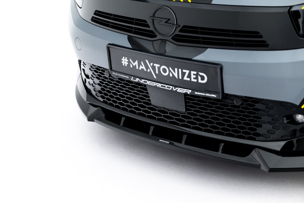 Street+ Spoilerlippe Front Ansatz passend für Opel Corsa F Facelift (Mk6 Facelift) schwarz Hochglanz – Ansicht 6