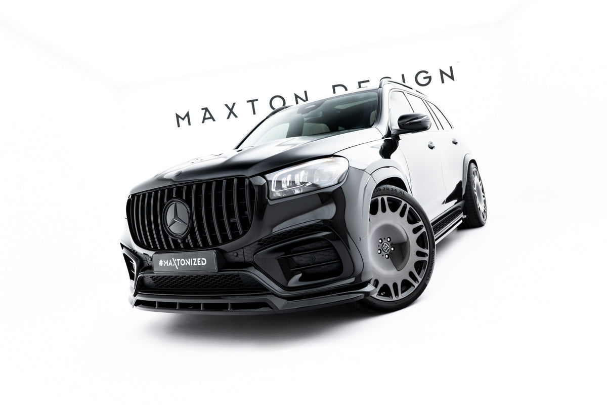 Street+ Spoilerlippe Front Ansatz passend für Mercedes-Benz GLS AMG-Line X167 Facelift schwarz Hochglanz – Ansicht 5