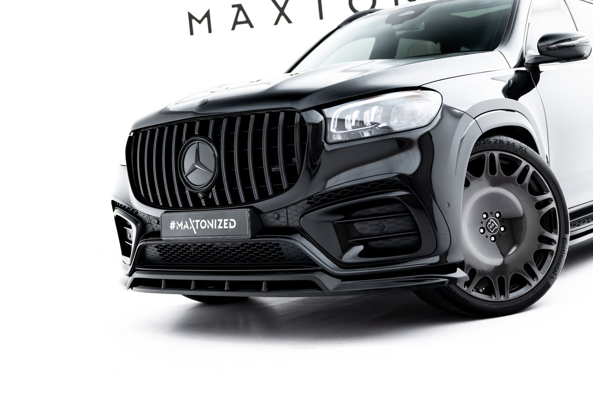 Street+ Spoilerlippe Front Ansatz passend für Mercedes-Benz GLS AMG-Line X167 Facelift schwarz Hochglanz – Ansicht 2