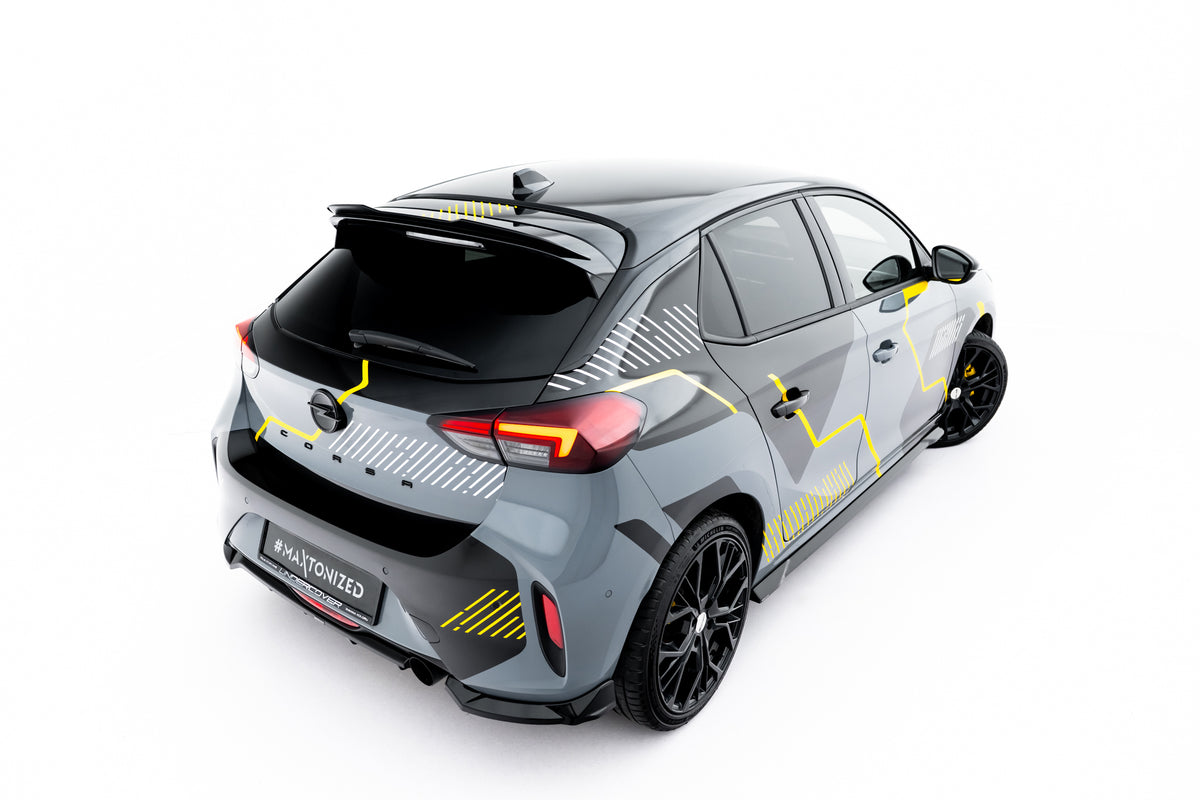 Heckspoiler Lippe Opel Corsa F Facelift (Mk6 Facelift) schwarz Hochglanz – Ansicht 2