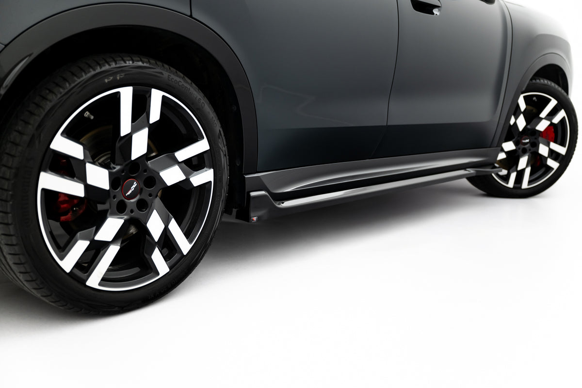 Street+ Seitenschweller Leisten passend für Mini Countryman JCW U25 schwarz Hochglanz – Ansicht 4