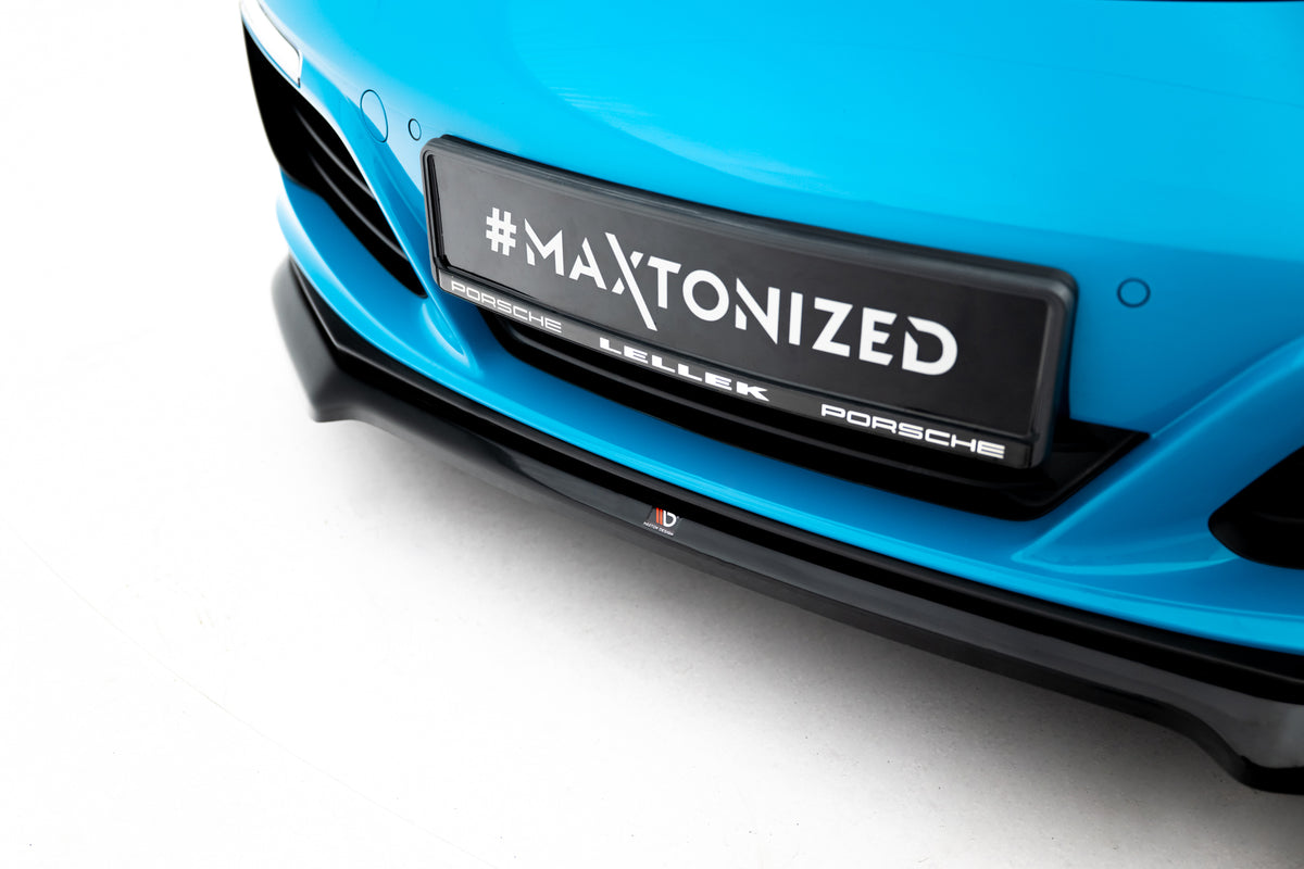 Street+ Spoilerlippe Front Ansatz V.1 passend für Porsche 911 Carrera 991 Facelift schwarz Hochglanz – Ansicht 3