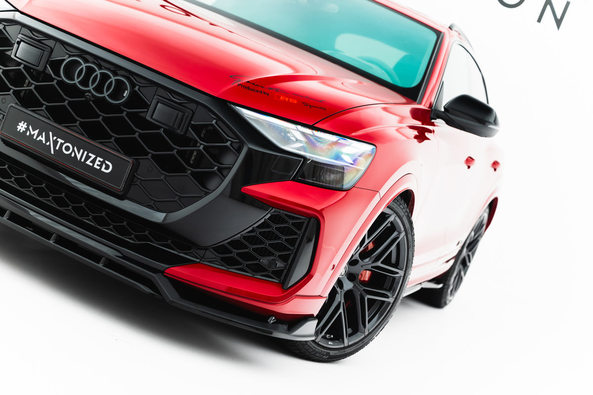 Street+ Spoilerlippe Front Ansatz passend für Audi RSQ8 Mk1 Facelift schwarz Hochglanz – Ansicht 3