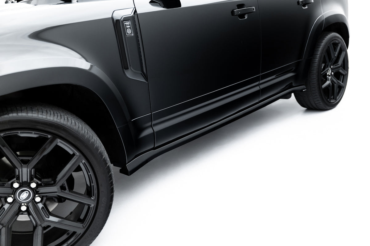 Street+ Seitenschweller Leisten passend für Land Rover Defender 110 Mk4 schwarz Hochglanz – Ansicht 2