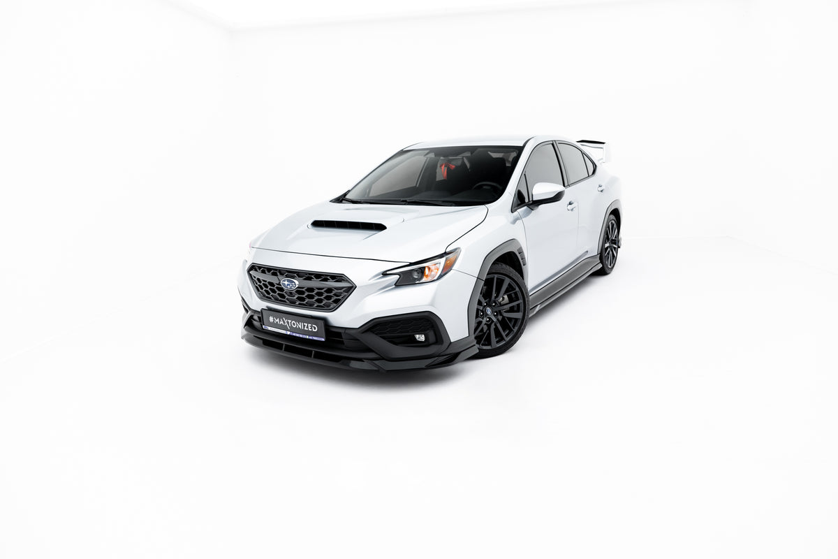 Street+ Spoilerlippe Front Ansatz V.2 passend für Subaru WRX STI Mk2 schwarz Hochglanz – Ansicht 4