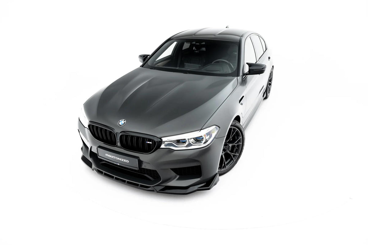 Street+ Spoilerlippe Front Ansatz V.3 passend für BMW M5 F90 schwarz Hochglanz – Ansicht 3