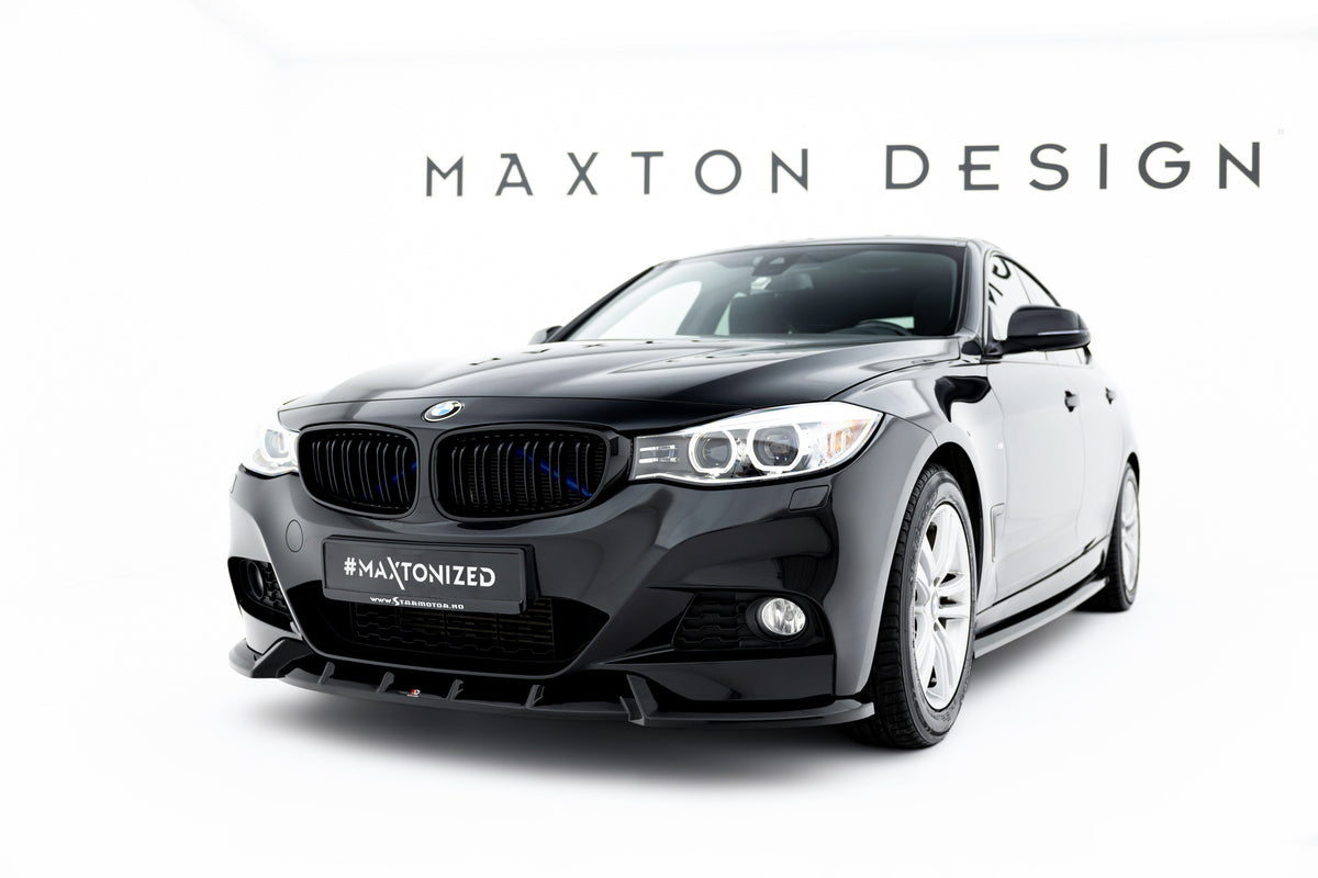 Street+ Spoilerlippe Front Ansatz V.1 passend für BMW 3er GT M-Paket F34 schwarz Hochglanz – Ansicht 3