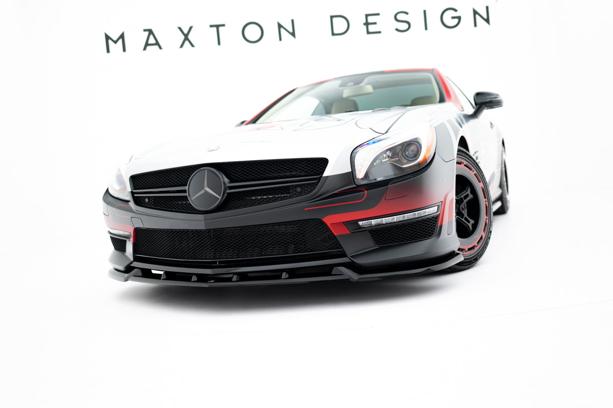 Street+ Spoilerlippe Front Ansatz V.1 passend für Mercedes-Benz SL 63 AMG R231 schwarz Hochglanz – Ansicht 6