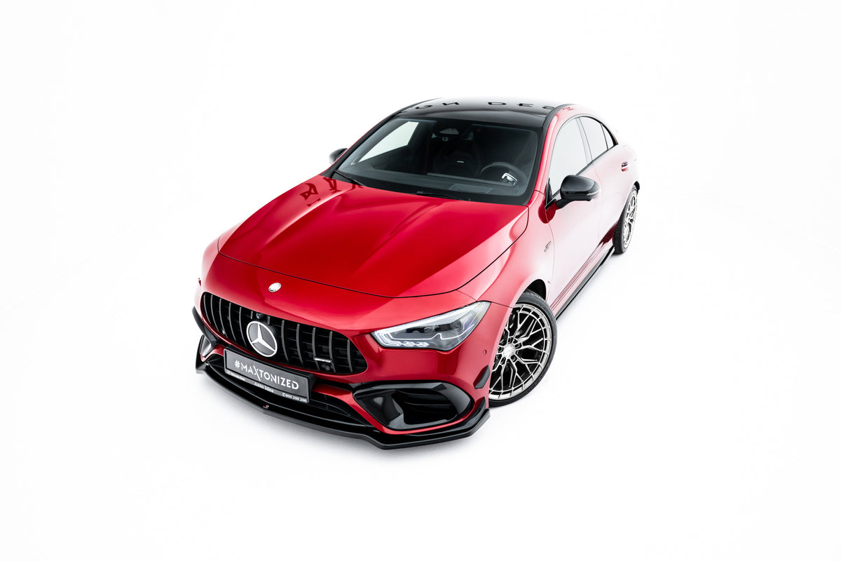 Street+ Spoilerlippe Front Ansatz V.4 passend für Mercedes-AMG CLA 45 Aero C118 schwarz Hochglanz – Ansicht 5