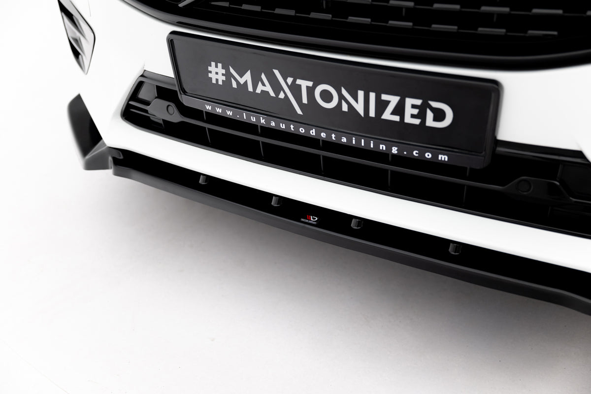 Street+ Spoilerlippe Front Ansatz V.2 passend für Volvo XC60 Mk2 R-Design schwarz Hochglanz – Ansicht 4
