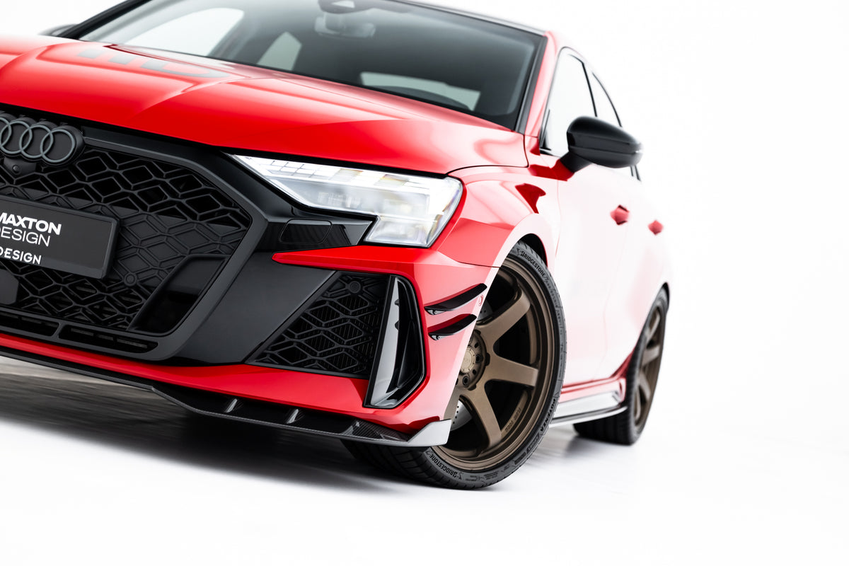 Prepreg Carbon Fiber Street+ Spoilerlippe Front Ansatz passend für Audi RS3 Limousine / Sportback 8Y Facelift – Ansicht 1