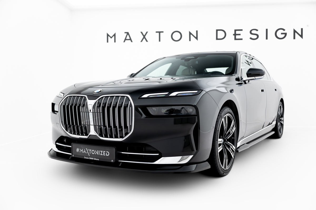 Street+ Spoilerlippe Front Ansatz V.2 passend für BMW 7 G70 schwarz Hochglanz – Ansicht 4