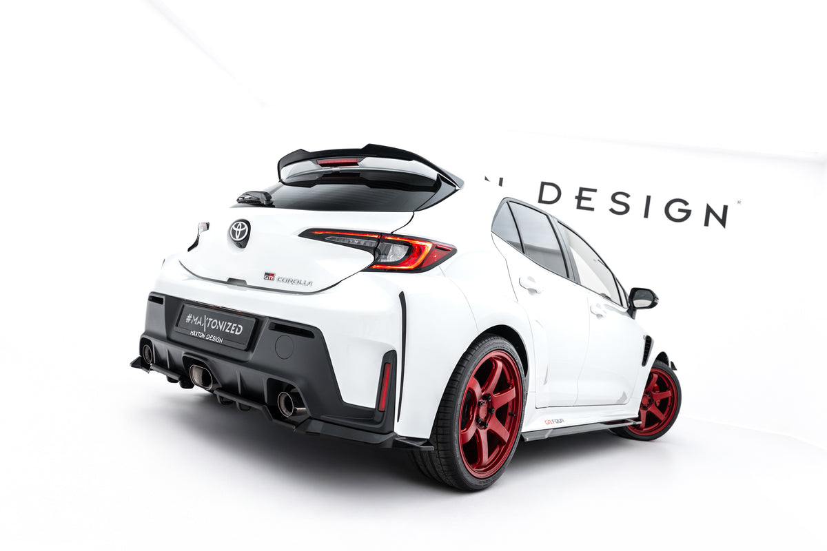 Heck Ansatz Flaps Diffusor V.1 passend für Toyota GR Corolla Mk12 schwarz Hochglanz – Ansicht 3