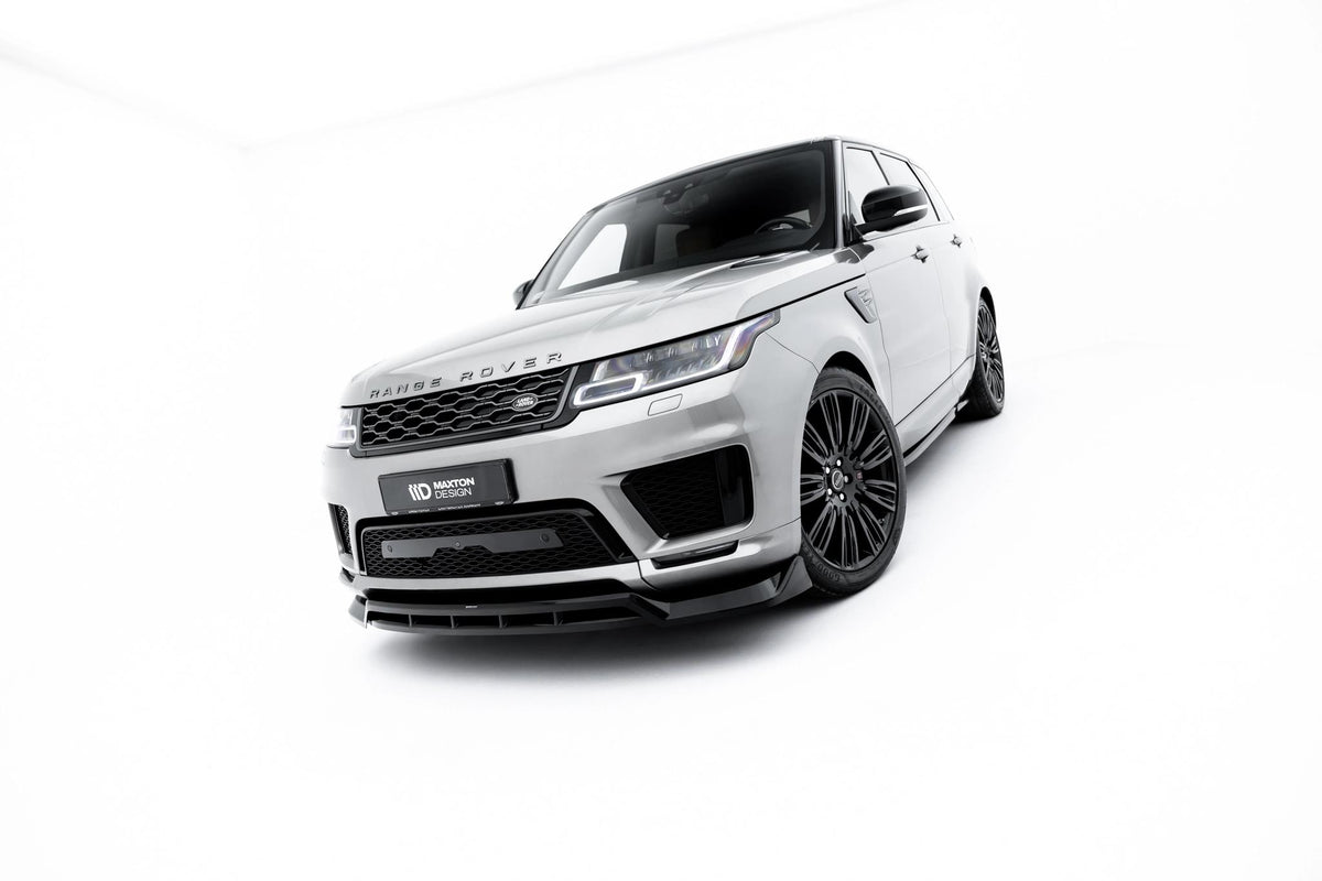 Street+ Spoilerlippe Front Ansatz passend für Land Rover Range Rover Sport Mk2 Facelift schwarz Hochglanz – Ansicht 1