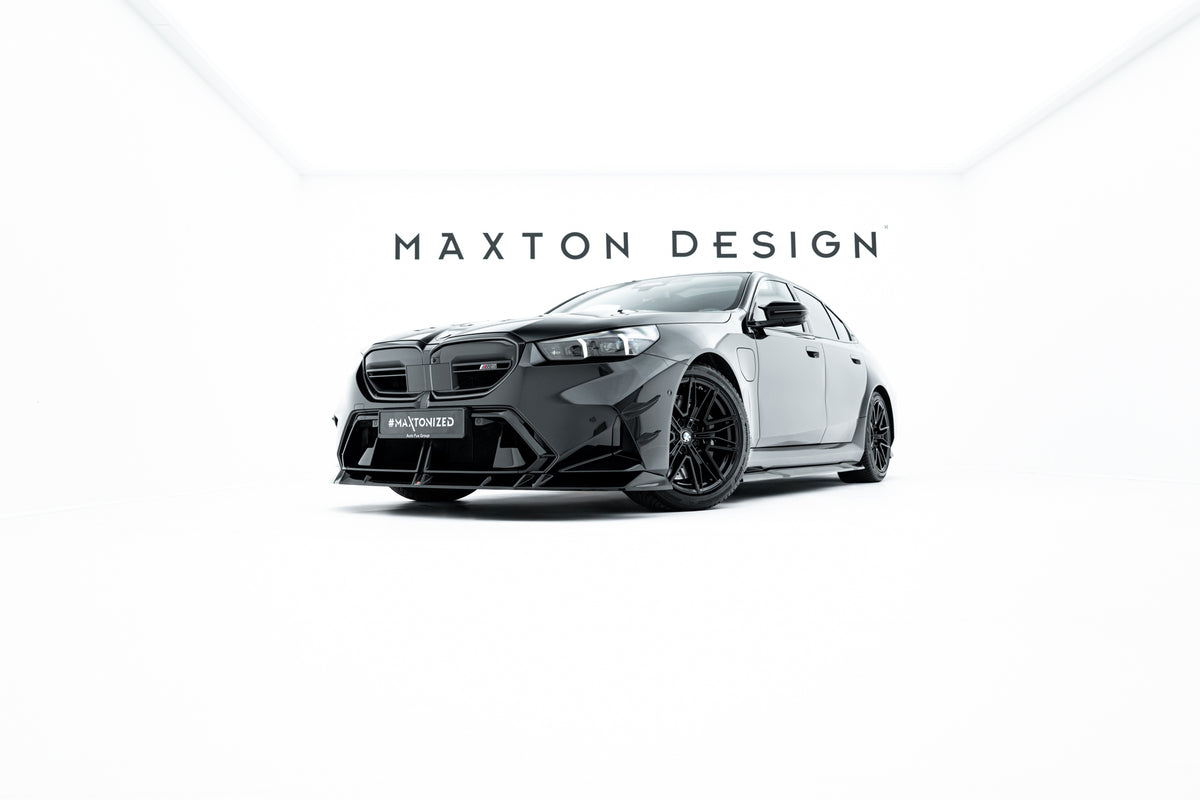 Street+ Spoilerlippe Front Ansatz V.1 passend für BMW M5 Limousine / Touring G90 schwarz Hochglanz – Ansicht 4