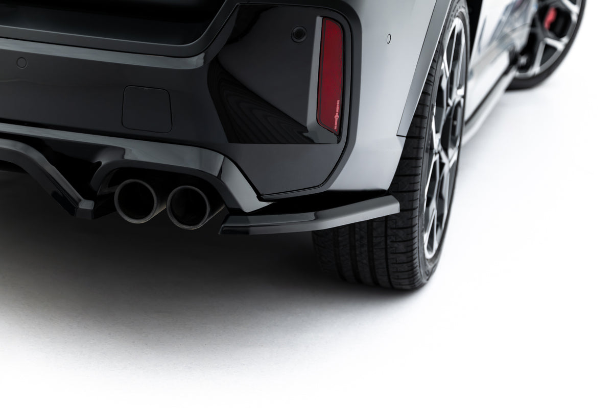 Heck Ansatz Flaps Diffusor passend für BMW X1 M35i U11 schwarz Hochglanz – Ansicht 3