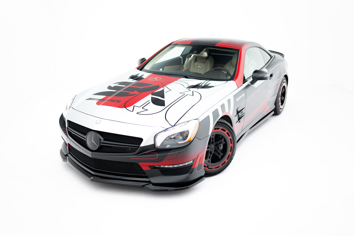 Street+ Spoilerlippe Front Ansatz V.2 passend für Mercedes-Benz SL 63 AMG R231 schwarz Hochglanz – Ansicht 1