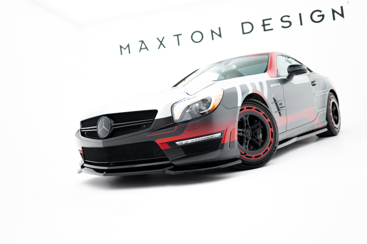 Street+ Spoilerlippe Front Ansatz V.2 passend für Mercedes-Benz SL 63 AMG R231 schwarz Hochglanz – Ansicht 5