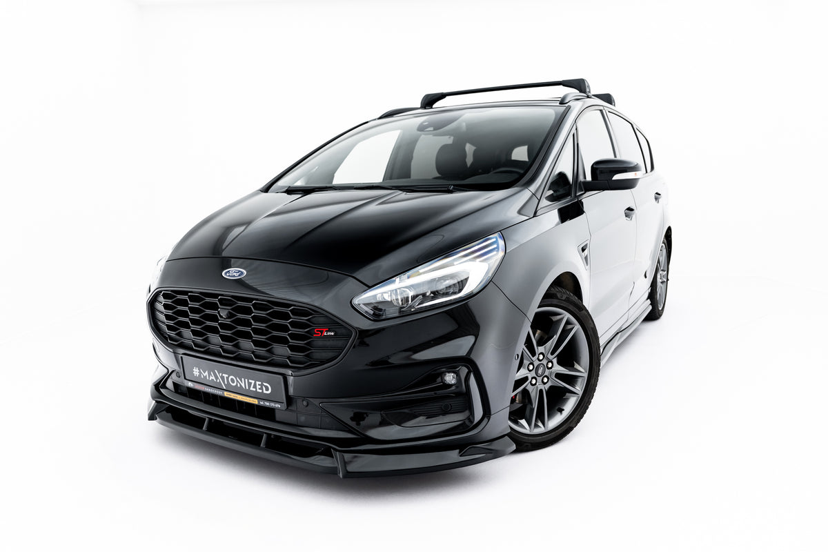 Street+ Spoilerlippe Front Ansatz passend für Ford S-Max ST-Line Mk2 Facelift schwarz Hochglanz – Ansicht 2
