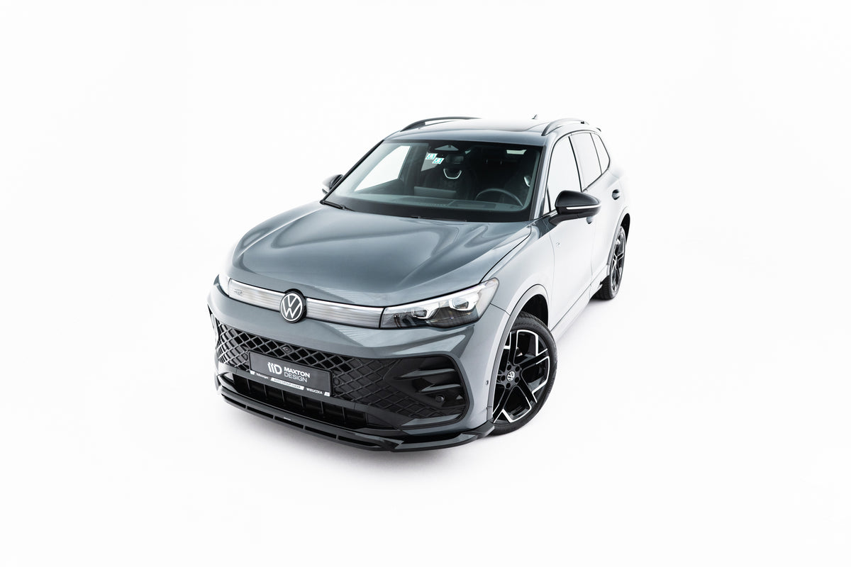 Street+ Spoilerlippe Front Ansatz V.2 passend für VW Tiguan R-Line Mk3  schwarz Hochglanz – Ansicht 2