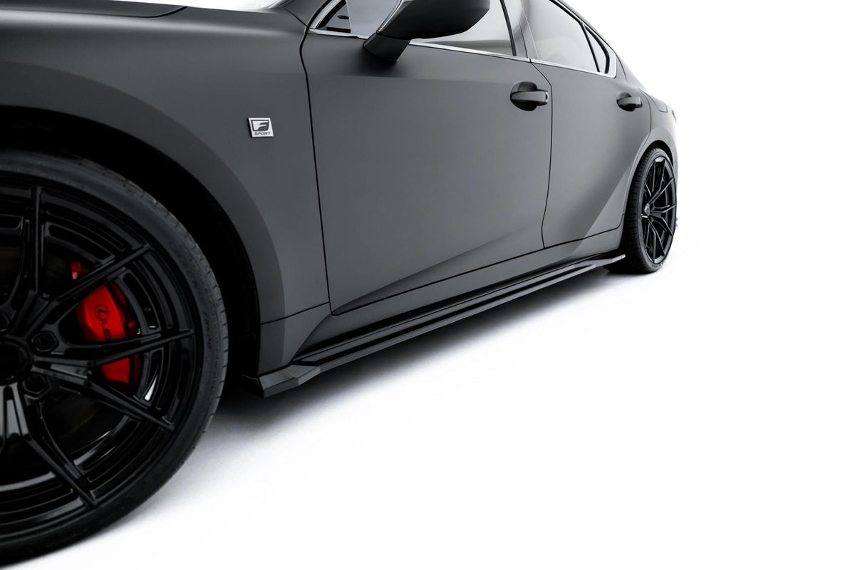 Street+ Seitenschweller Leisten passend für Lexus IS 500 Mk3 Facelift 2 (XE30) schwarz Hochglanz – Ansicht 4