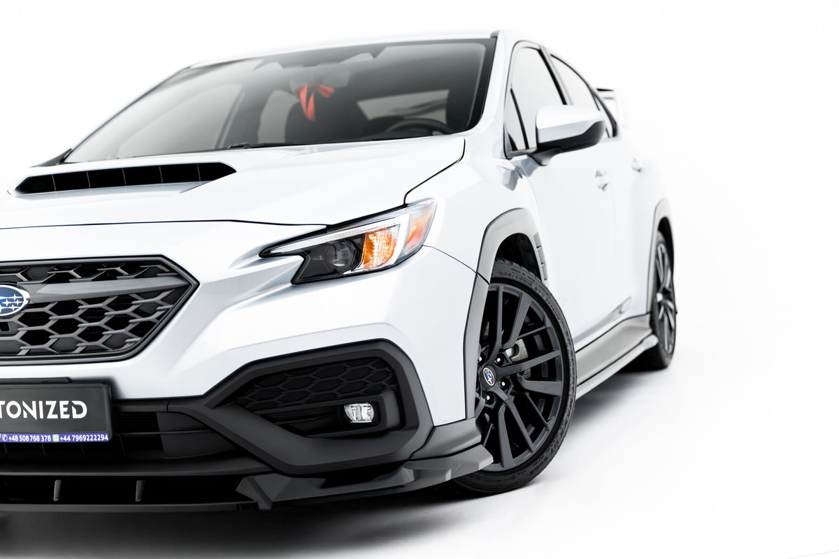 Street+ Spoilerlippe Front Ansatz V.1 passend für Subaru WRX STI Mk2 schwarz Hochglanz – Ansicht 4