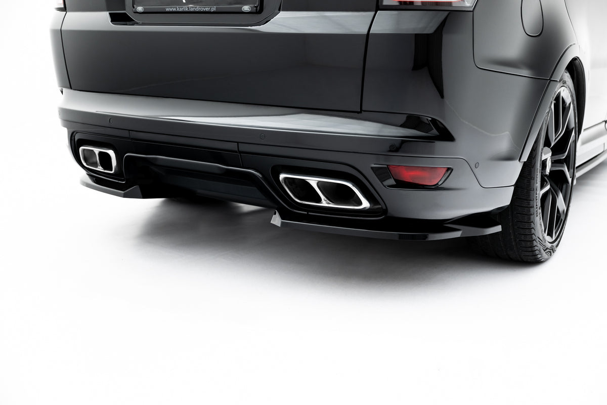 Heck Ansatz Flaps Diffusor passend für Land Rover Range Rover SVR Mk2 Facelift schwarz Hochglanz – Ansicht 4
