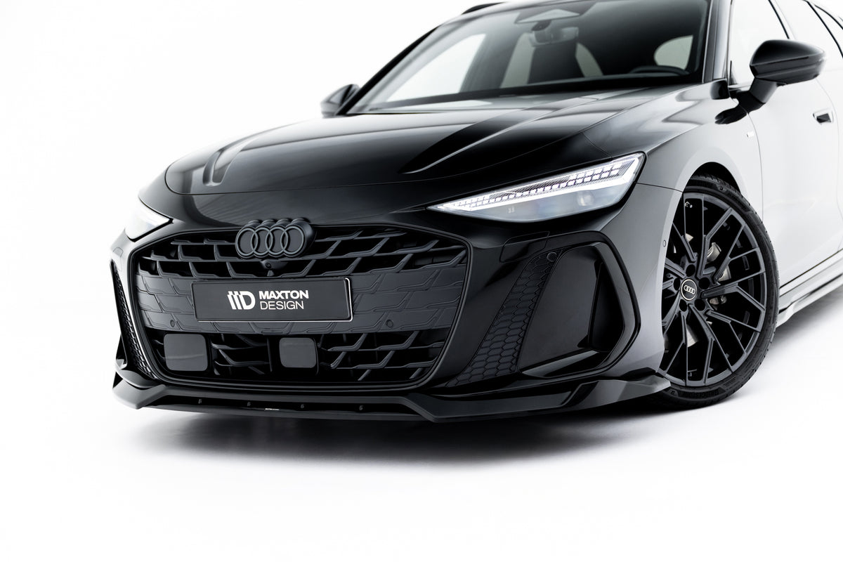 Street+ Spoilerlippe Front Ansatz V.1 passend für Audi A6 S-Line C9 schwarz Hochglanz – Ansicht 2