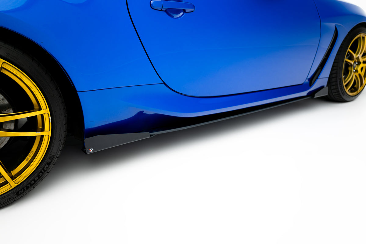 Street Pro Street+ Seitenschweller Leisten passend für V.1 + Flaps passend für Subaru BRZ Mk2 schwarz Hochglanz – Ansicht 1